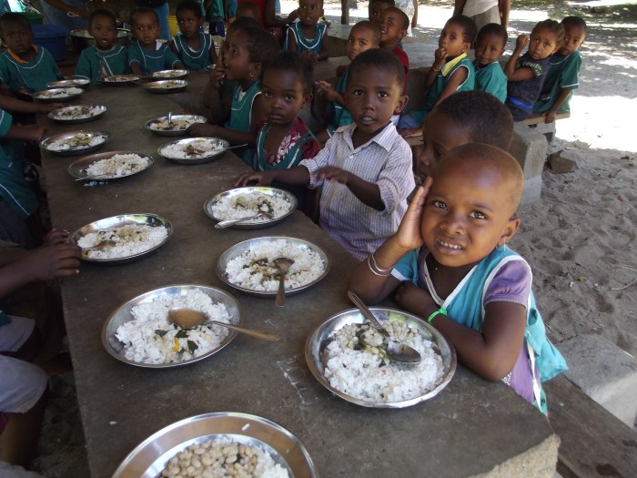 waiting patiently for everyone to be served